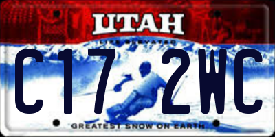 UT license plate C172WC