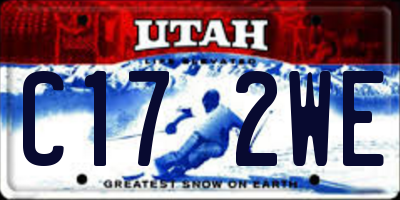 UT license plate C172WE