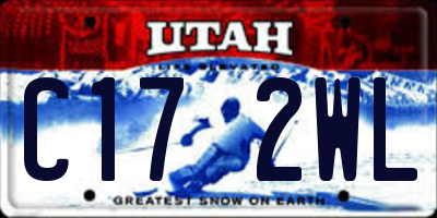 UT license plate C172WL