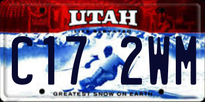 UT license plate C172WM