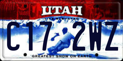 UT license plate C172WZ