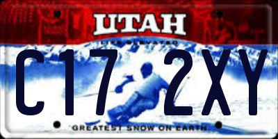 UT license plate C172XY