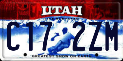 UT license plate C172ZM