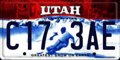 UT license plate C173AE