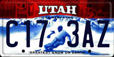 UT license plate C173AZ