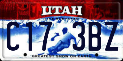 UT license plate C173BZ