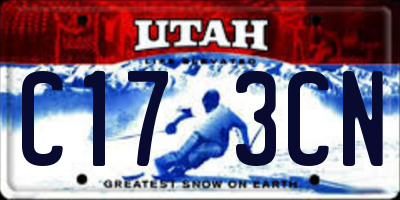 UT license plate C173CN