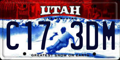 UT license plate C173DM