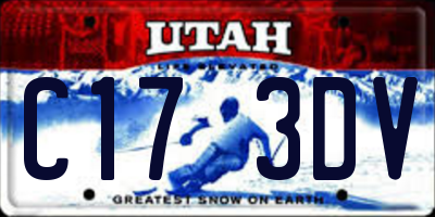 UT license plate C173DV