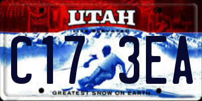 UT license plate C173EA