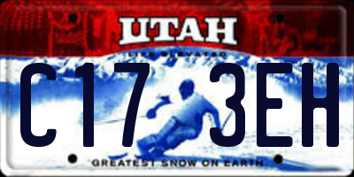 UT license plate C173EH