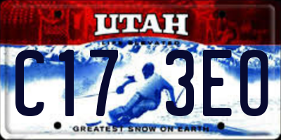 UT license plate C173EO