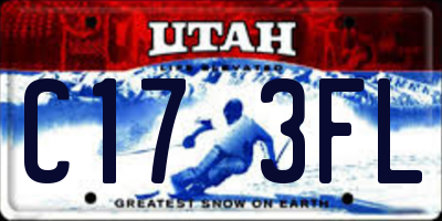 UT license plate C173FL