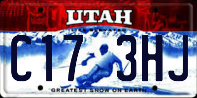 UT license plate C173HJ