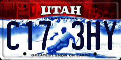 UT license plate C173HY