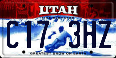UT license plate C173HZ