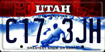 UT license plate C173JH