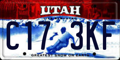 UT license plate C173KF