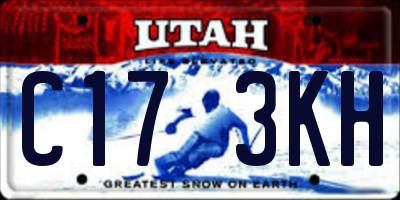 UT license plate C173KH