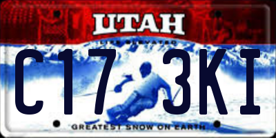 UT license plate C173KI