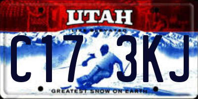 UT license plate C173KJ