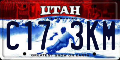 UT license plate C173KM
