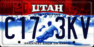 UT license plate C173KV