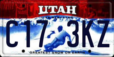 UT license plate C173KZ