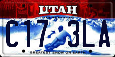 UT license plate C173LA