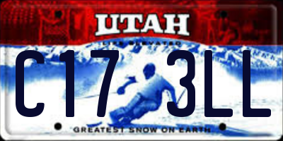 UT license plate C173LL