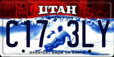 UT license plate C173LY