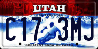 UT license plate C173MJ