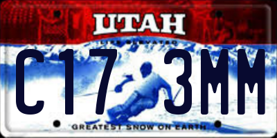 UT license plate C173MM