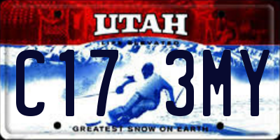 UT license plate C173MY