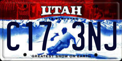 UT license plate C173NJ