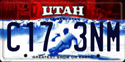 UT license plate C173NM