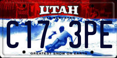 UT license plate C173PE