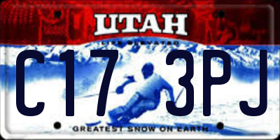 UT license plate C173PJ
