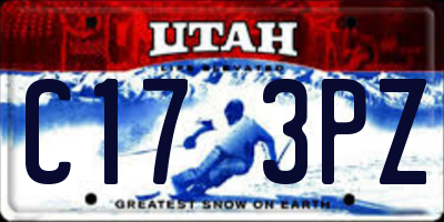 UT license plate C173PZ