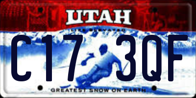 UT license plate C173QF
