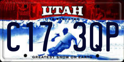 UT license plate C173QP
