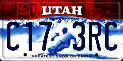 UT license plate C173RC