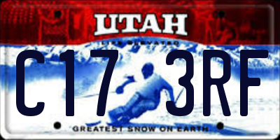 UT license plate C173RF