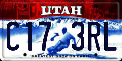 UT license plate C173RL