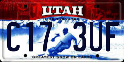 UT license plate C173UF