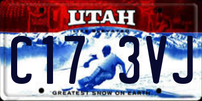 UT license plate C173VJ