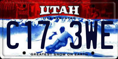 UT license plate C173WE