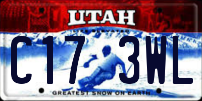 UT license plate C173WL