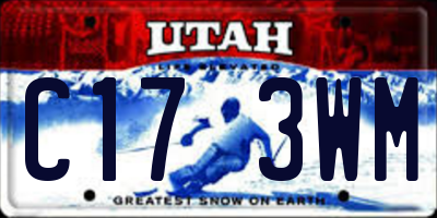 UT license plate C173WM