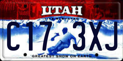 UT license plate C173XJ